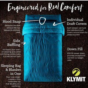 Klymit KSB 30 Degree Down Two Person Double Sleeping Bag